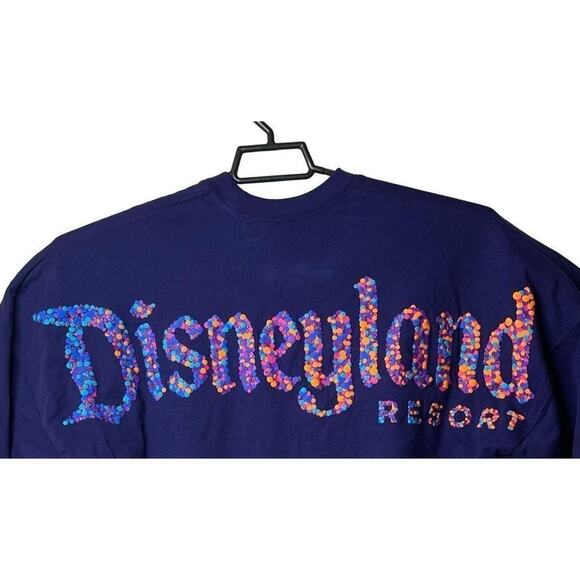 Disneyland Resort Unisex Purple Sparkle Glitter Castle Jersey Pullover Top XS - Picture 10 of 16